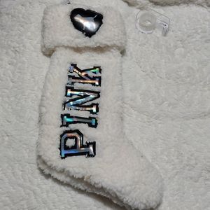 Pink brand Christmas stocking